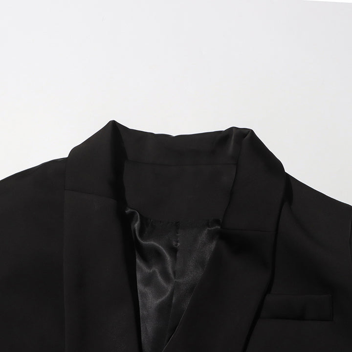 belted blazer dress with feathered skirt – BORAYLA