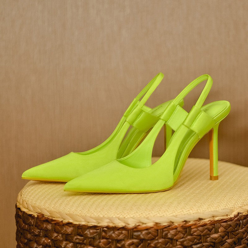 slingback stiletto heels with pointed toe - AURARWU