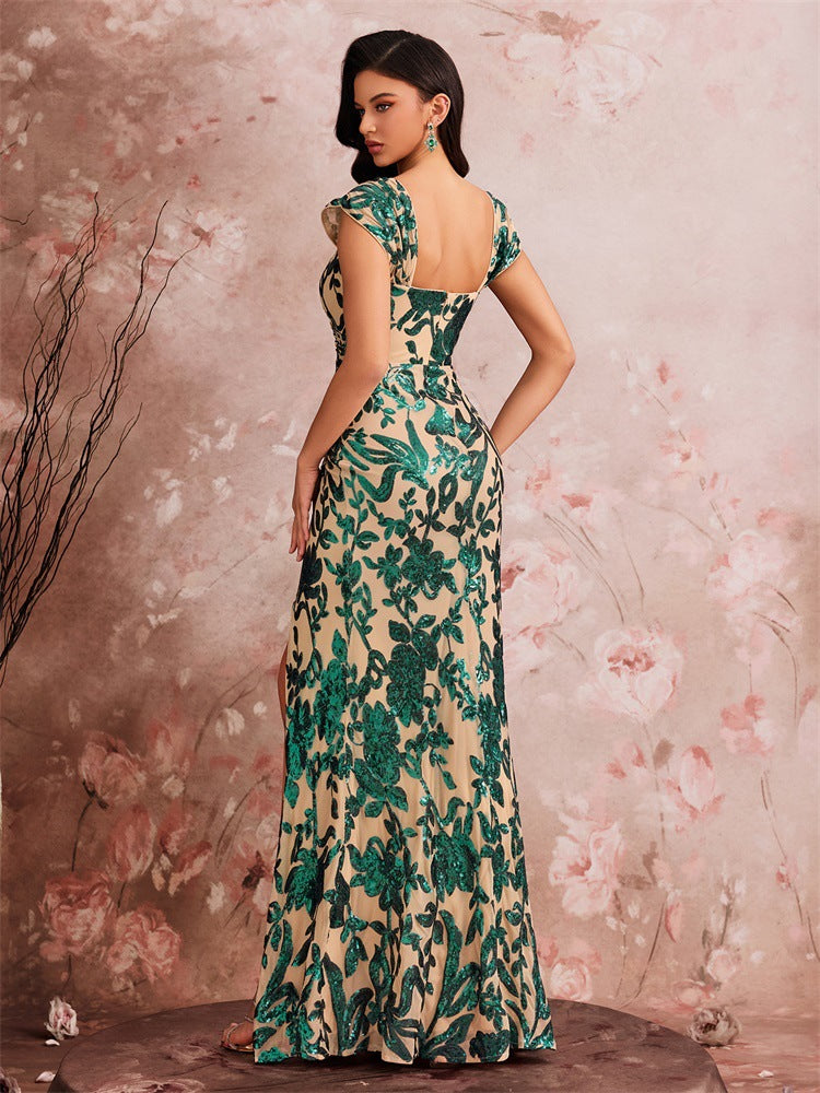 Plissiertes Oberteil mit ausgestellten Ärmeln und Maxirock-Set mit Taillengürtel – Rosiny 