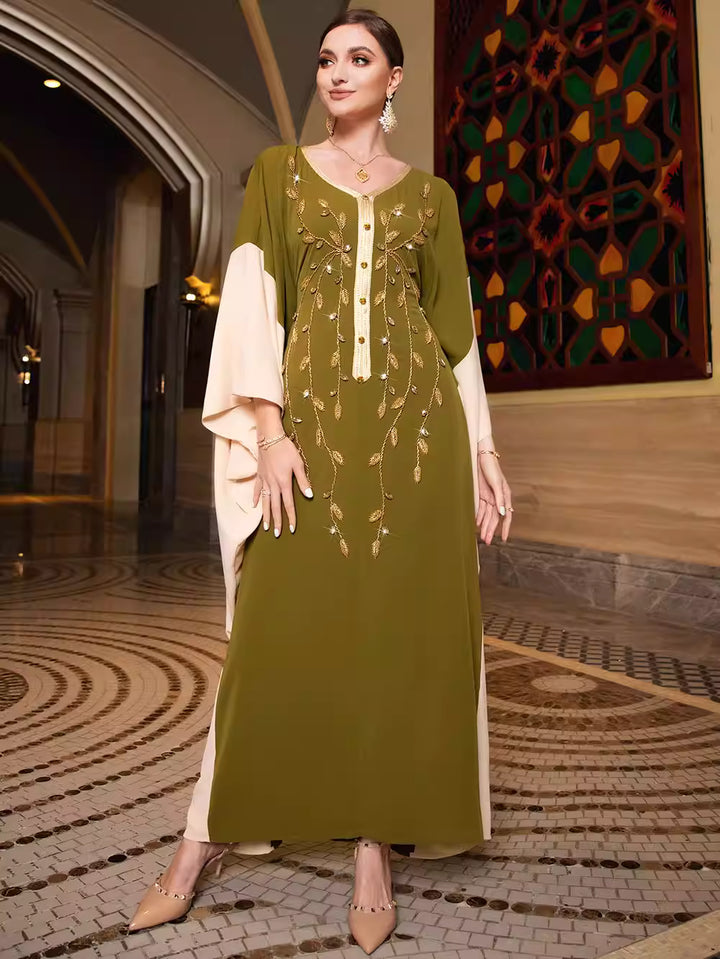 Elegant Long Sleeve Maxi Dress with Soft Structure – MARIELLE