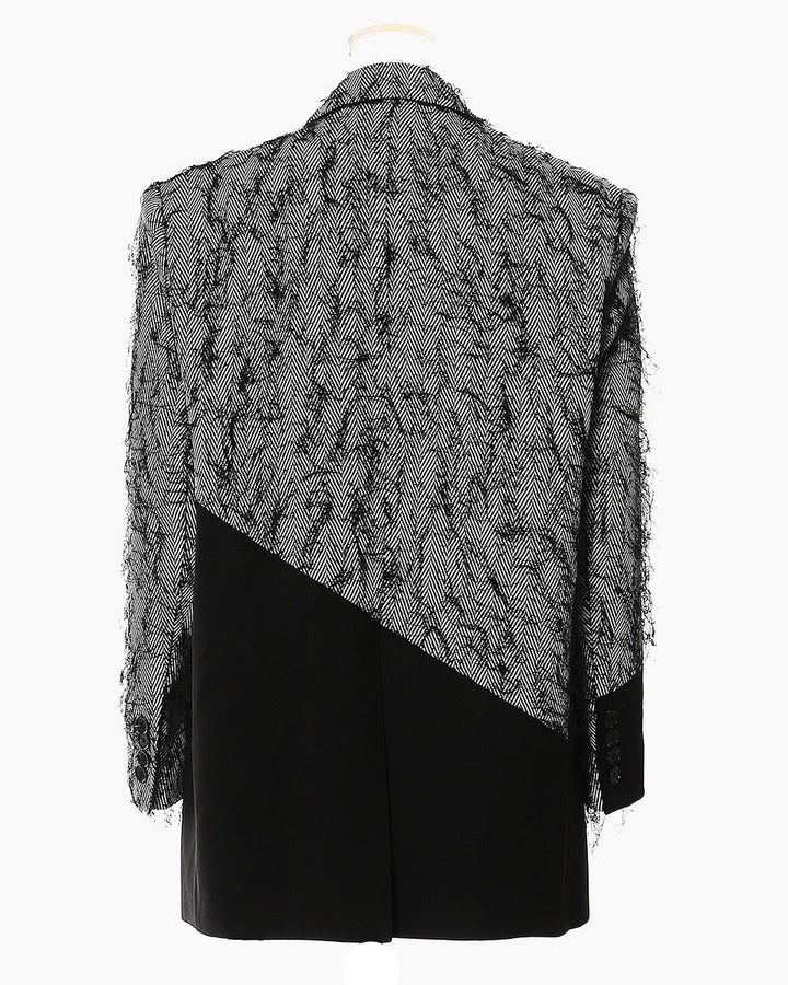 long blazer with contrast star panel – BASTRIND