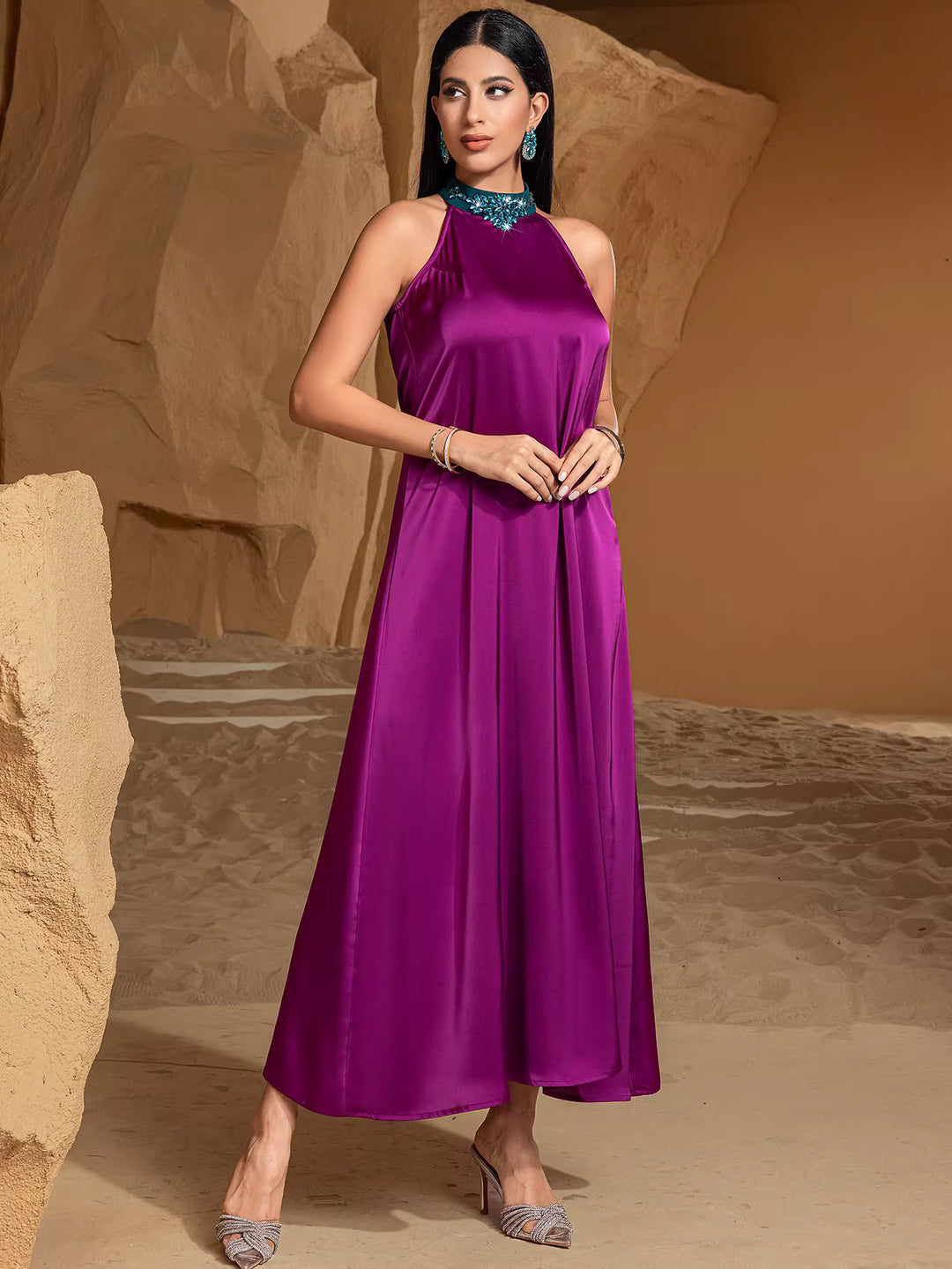 Long Sleeve Maxi Dress with Relaxed Fit – TAMER