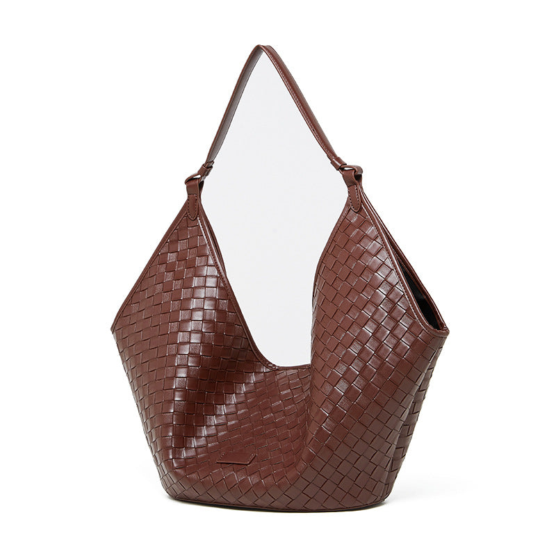 woven leather hobo bag with soft slouch silhouette – LUCIA