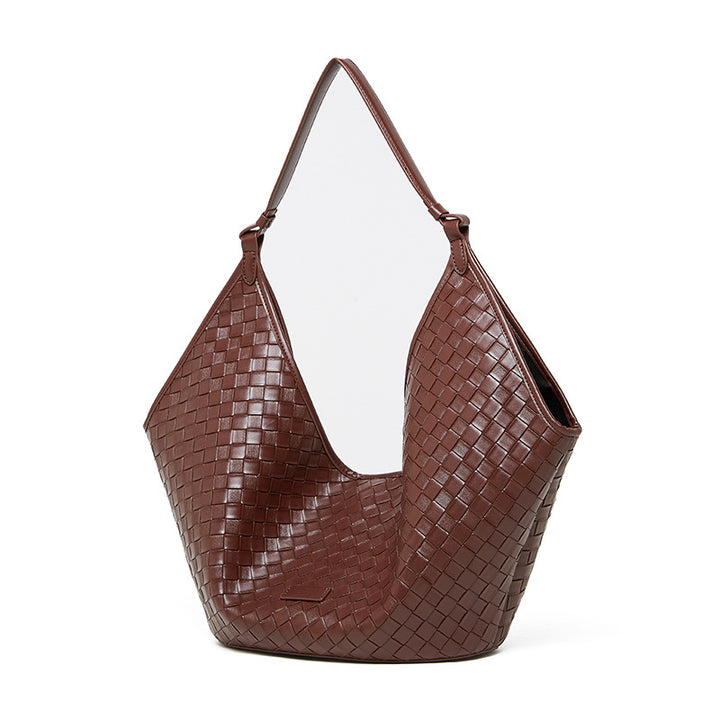 woven leather hobo bag with soft slouch silhouette – LUCIA