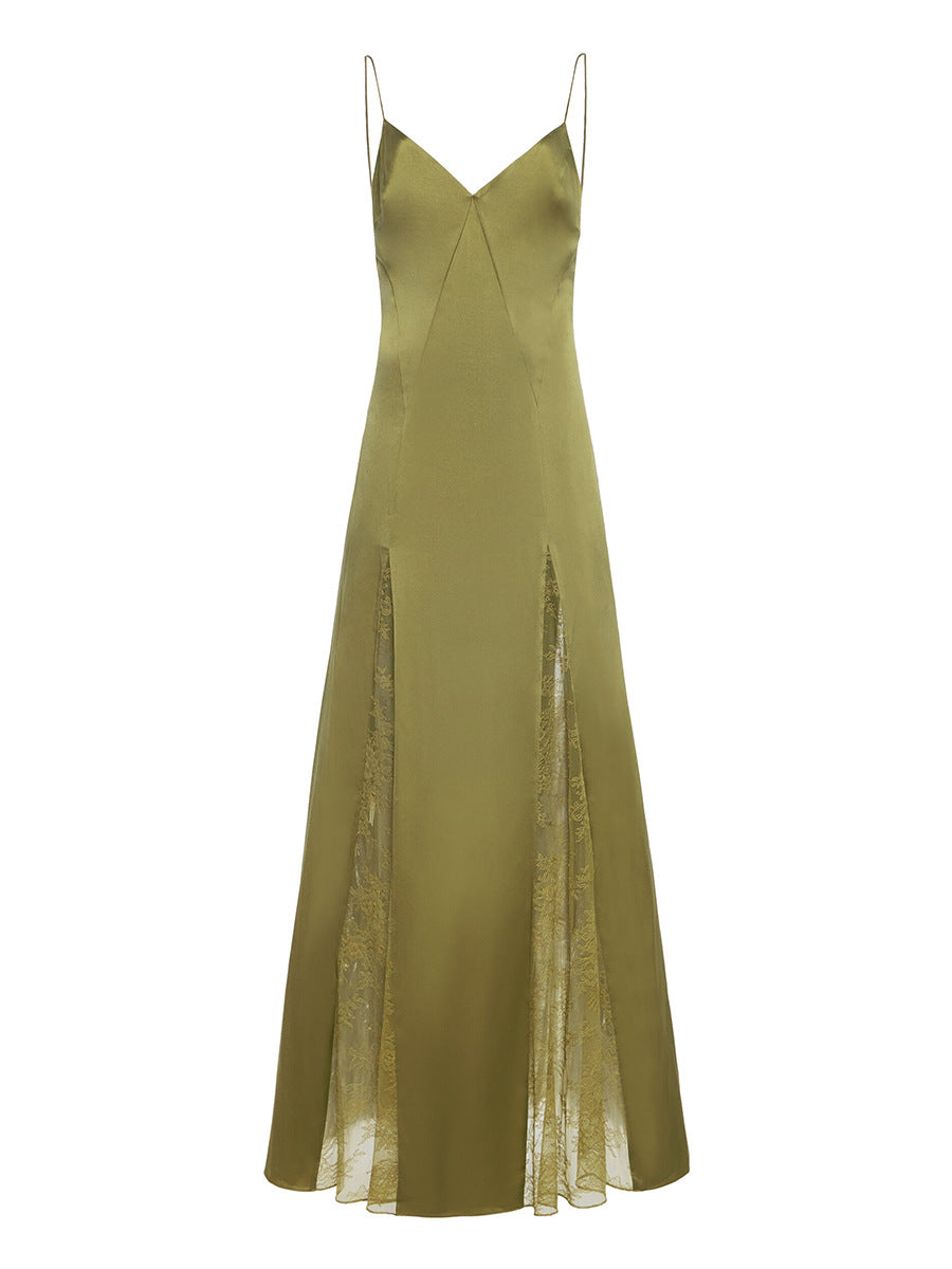 فستان انزلاقي مع حشوات من الدانتيل – ساجيلي