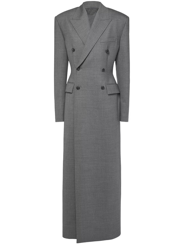 oversized double-breasted long blazer dress – GREYSON