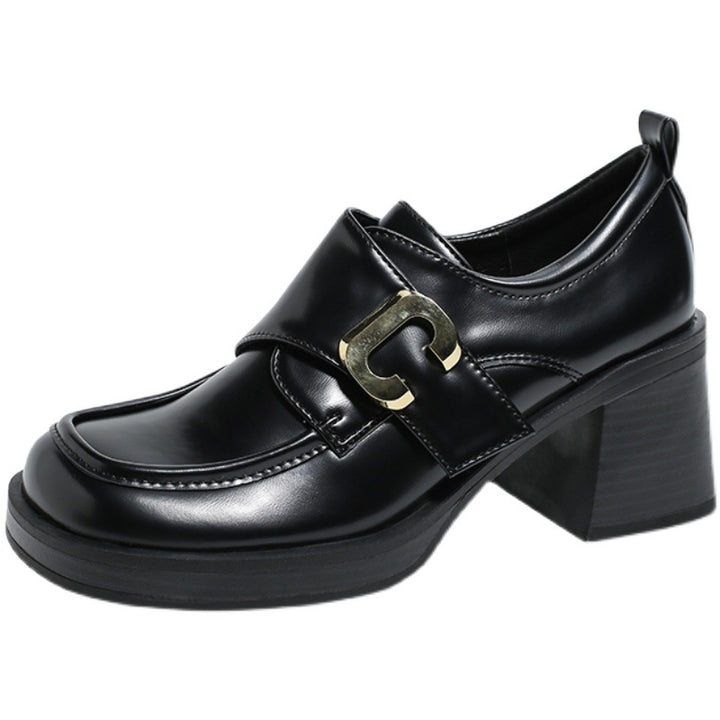 block heel loafers with gold buckle – CELINEFRU