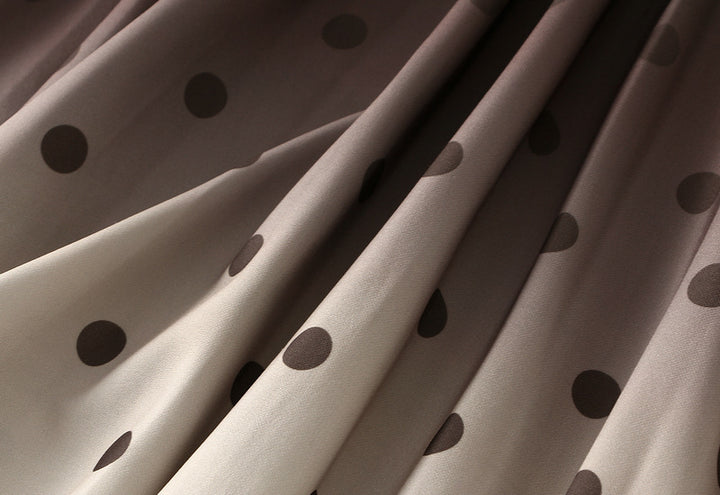 ombre pleated midi skirt with polka dot print – SOIRÉE