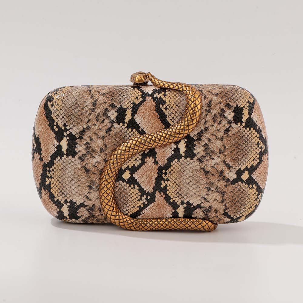 oval clutch with gold snake wrap detail – SERPENTILA