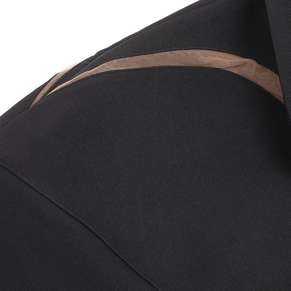 tailored jacket with sheer cutout panels – VEGADI