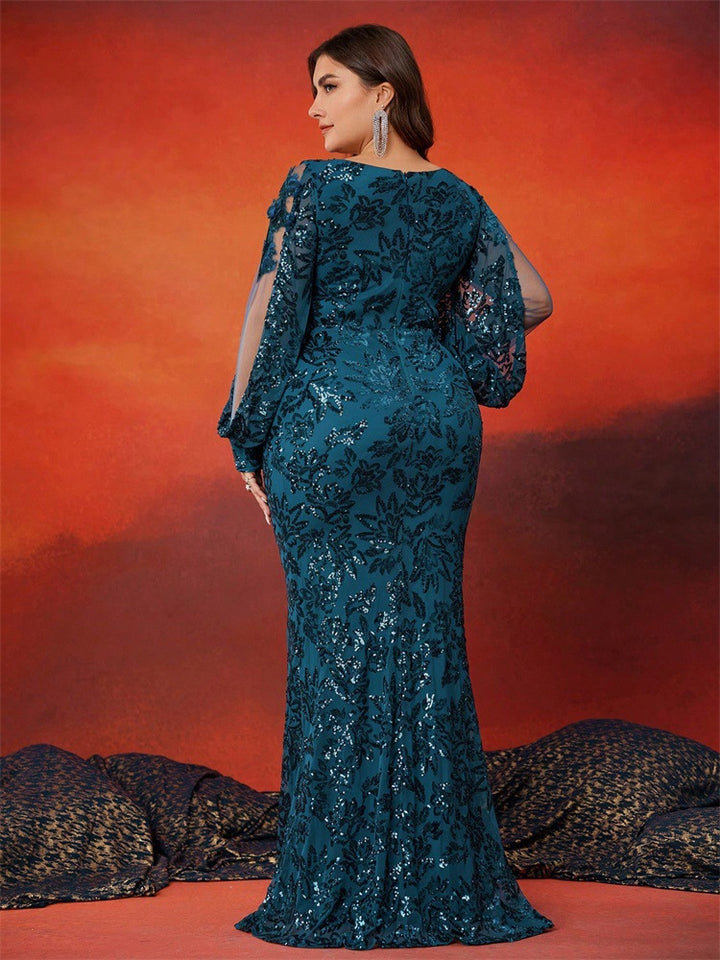 Geplooide top met uitlopende mouwen en maxi-rok set met tailleband – Rosiny 