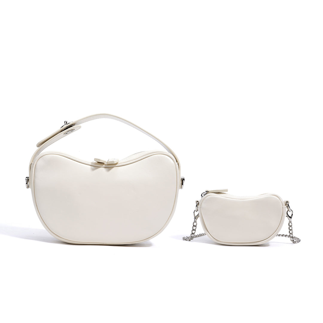 编织藤条手提包，配有双层皮革手柄 – LÉONIE 