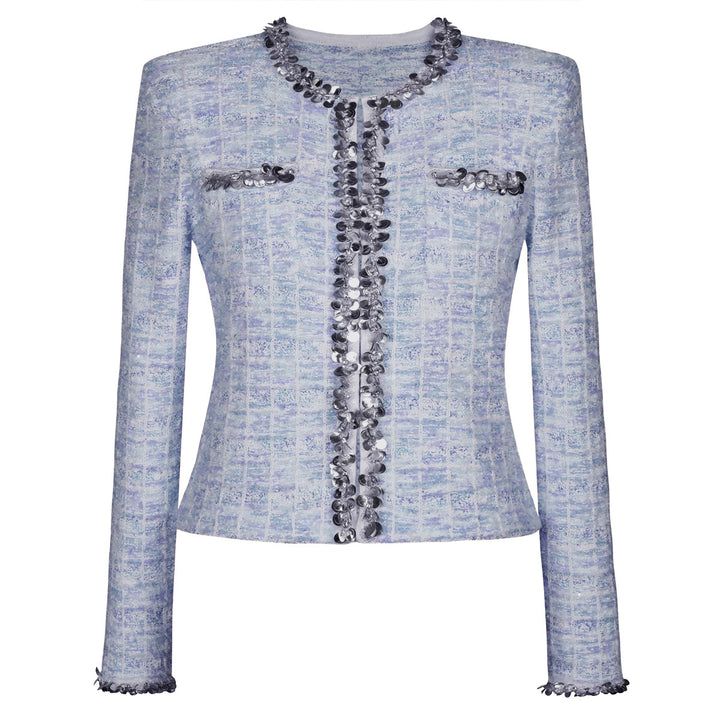 褶皱喇叭袖上衣和高腰裙套装，配腰带 – Rosiny 