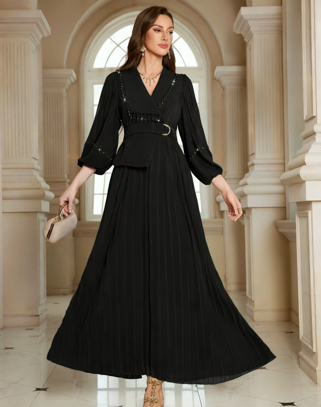 Short-Sleeve Minimalist Maxi Dress – SERENA