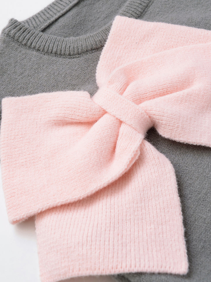 sleeveless knit vest with bow detail – LUMI