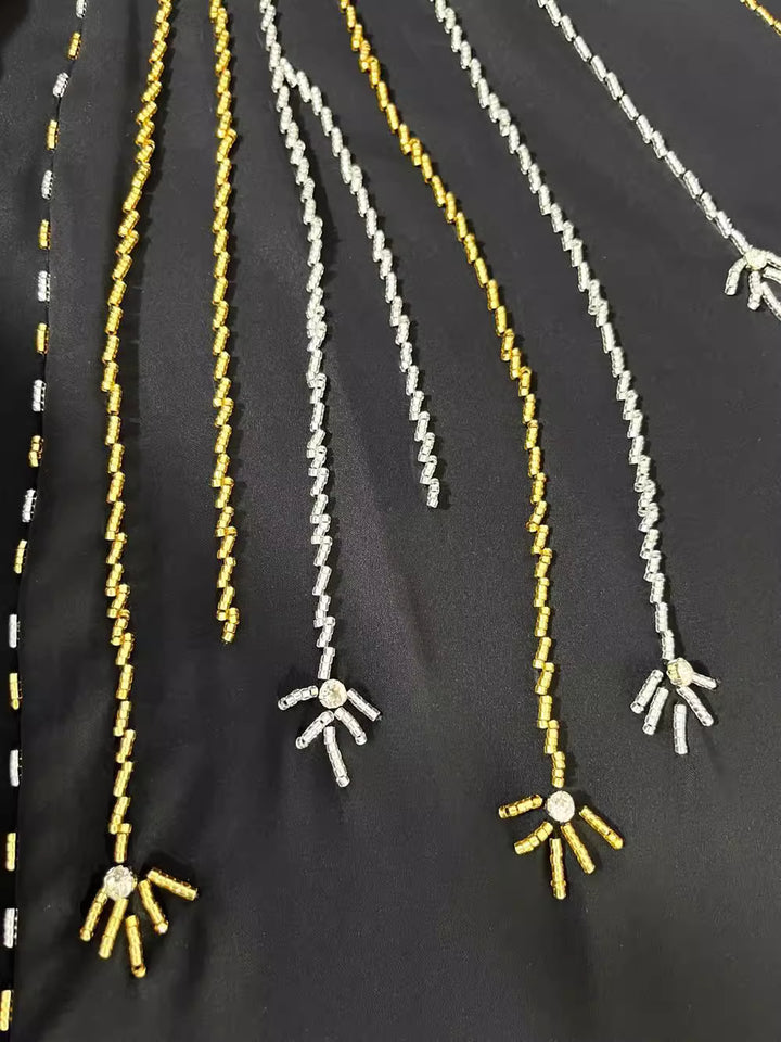 كارديجان عمودي بأكمام طويلة وتطريز نجمة - ستيلكان