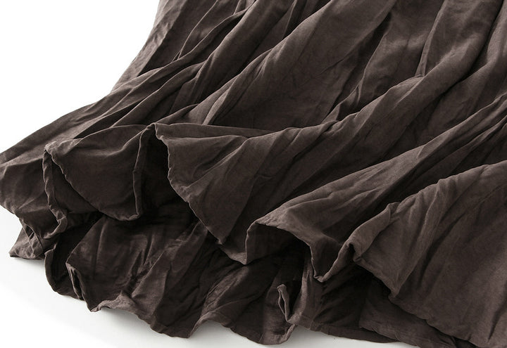 textured maxi skirt with adjustable rope belt – MARLOWE