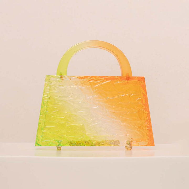 gradient acrylic handbag with sculpted handle – NOLIVA