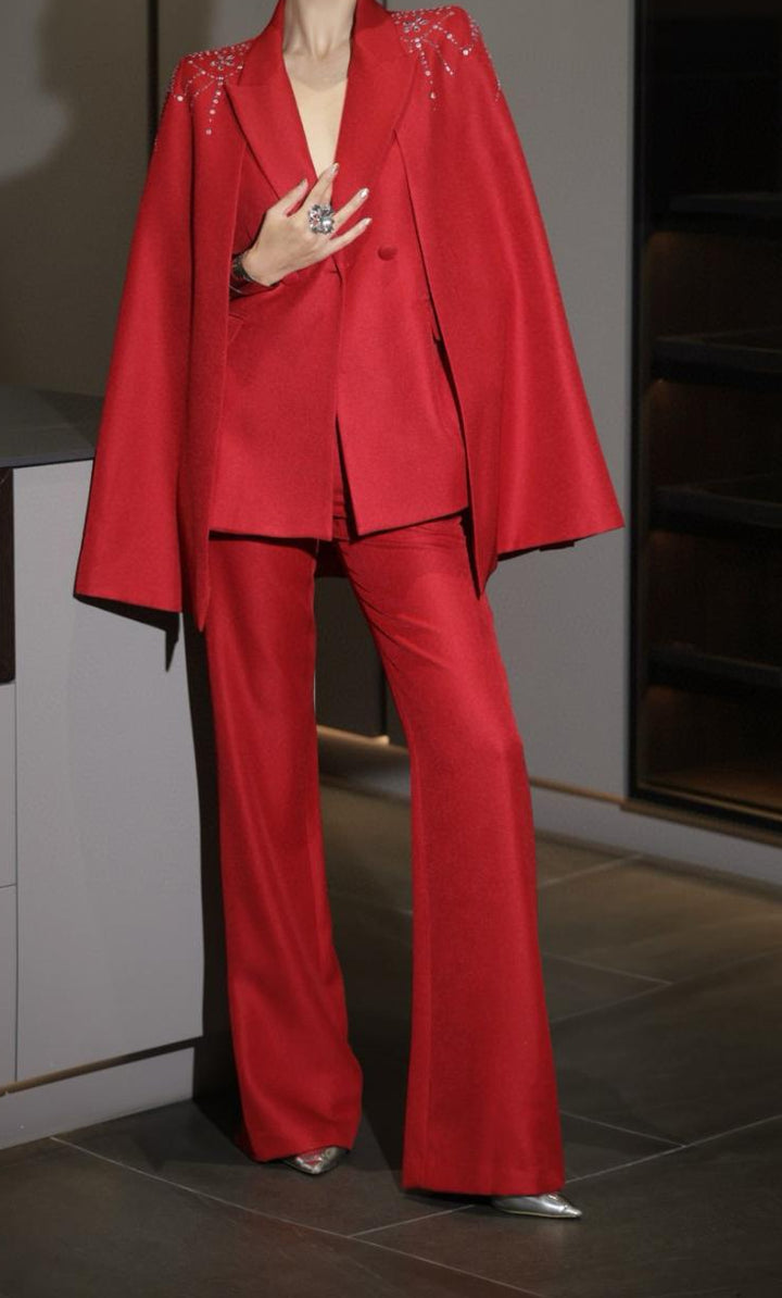 طقم بدلة مصممة بكتف مكشوف - فيرا