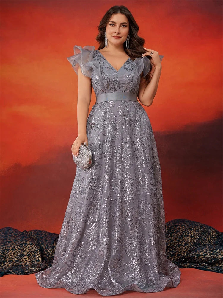 Geplooide top met uitlopende mouwen en maxi-rok set met tailleband – Rosiny 