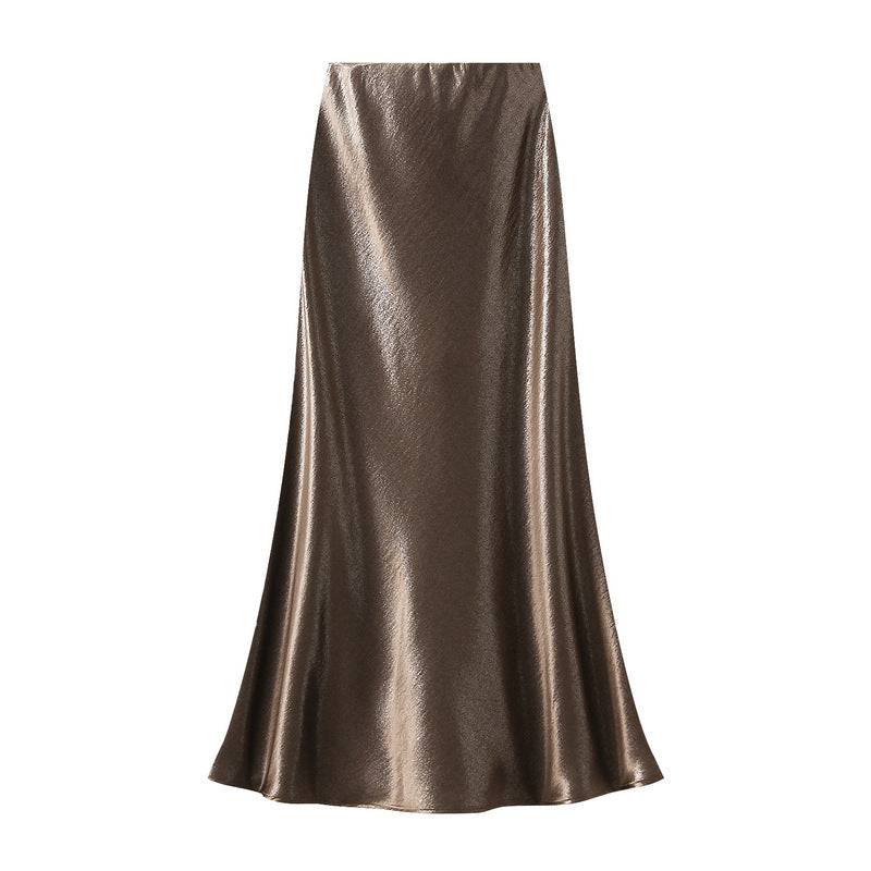 glossy satin mermaid maxi skirt – MIRABEL