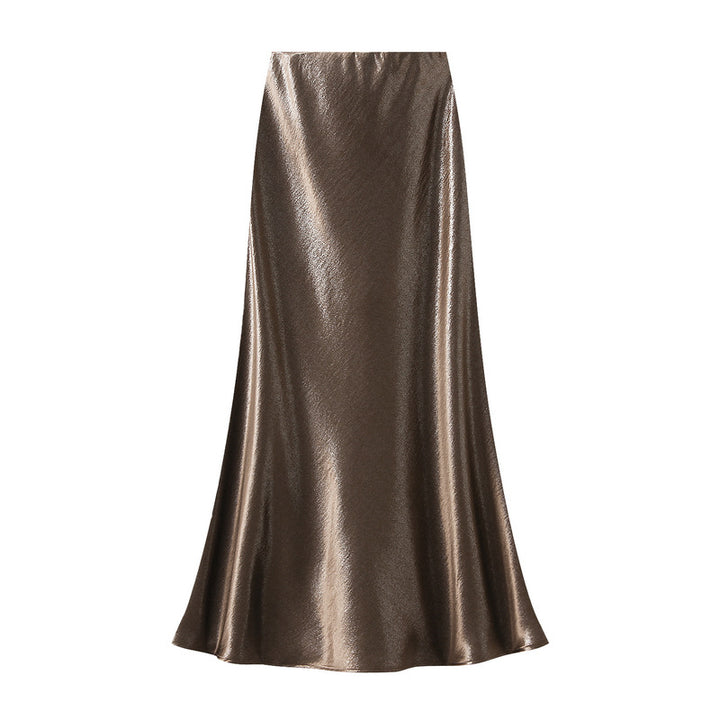 glossy satin mermaid maxi skirt – MIRABEL