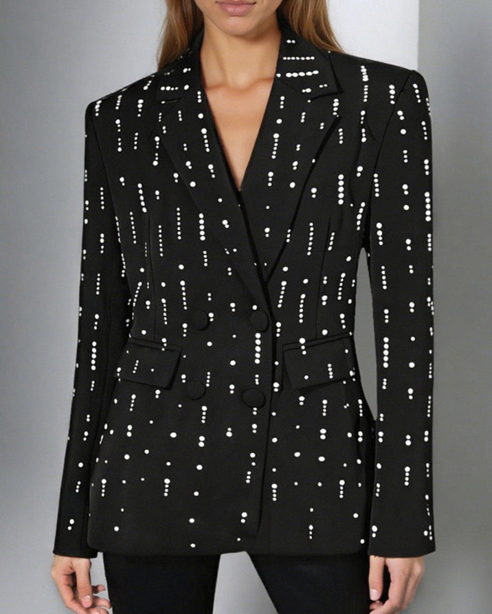 double-breasted blazer with stud embellishments – NOVAZKI