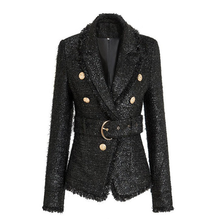 Plissiertes Oberteil mit ausgestellten Ärmeln und Maxirock-Set mit Taillengürtel – Rosiny 