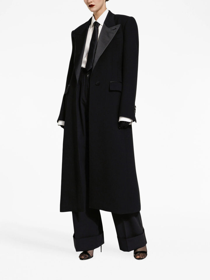 بليزر طويل مصمم خصيصًا مع ياقة من الساتان - فيسبر