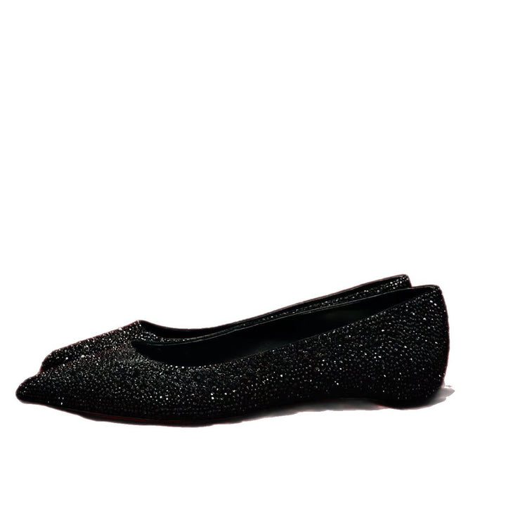 pointed-toe crystal-embellished flats – ARIAZVU