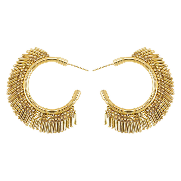 أقراط دائرية بتفاصيل هامشية مزخرفة - نوفازلا