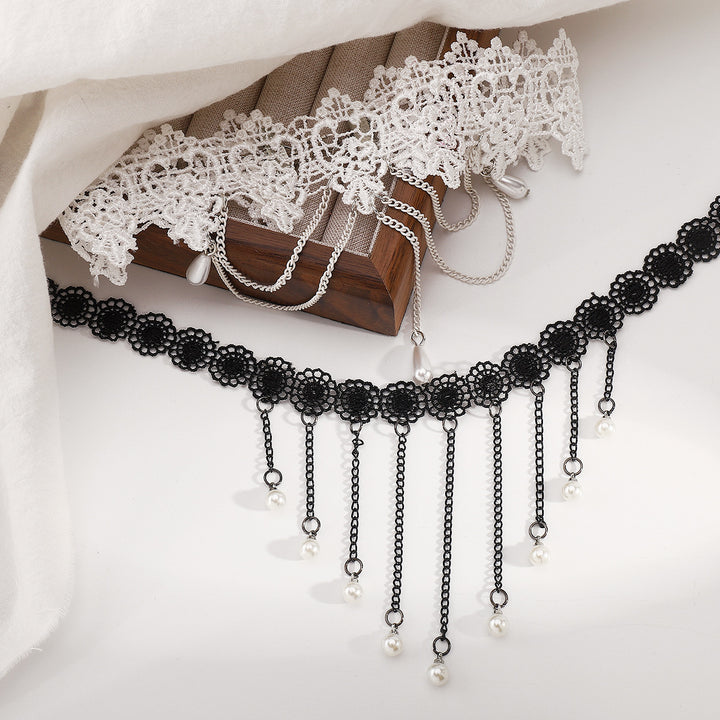 多彩链项链，带有珐琅海洋饰物 - CORALIA 