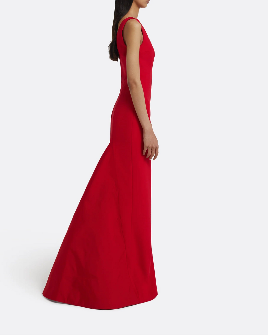 فستان حورية البحر بدون أكمام مع فتحة رقبة منحوتة على شكل قارب - لافينا