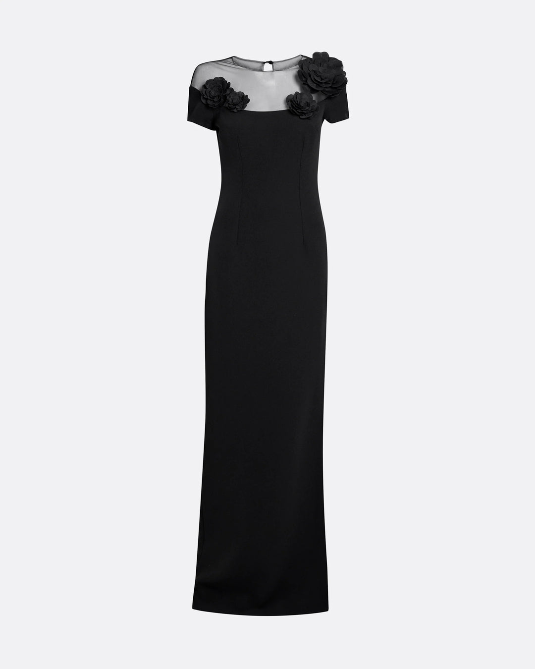 فستان شفاف مع تطريز زهور ثلاثي الأبعاد – فيسبر