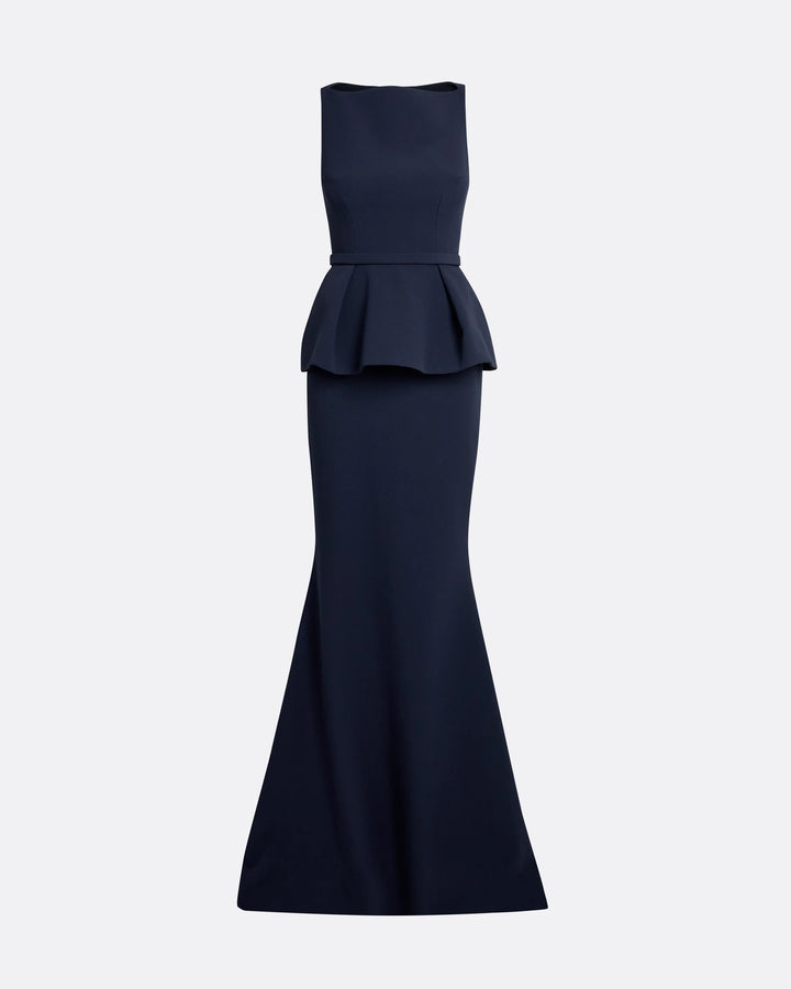 فستان حورية البحر بدون أكمام مع ببلوم منظم – ماريتزا