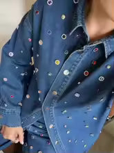 denim set with multicolor crystal embellishments – AURORA