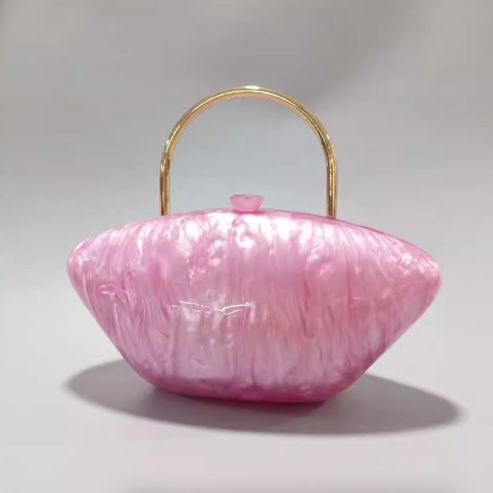 Hard Pearl Oval Bag