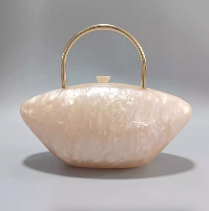 Hard Pearl Oval Bag