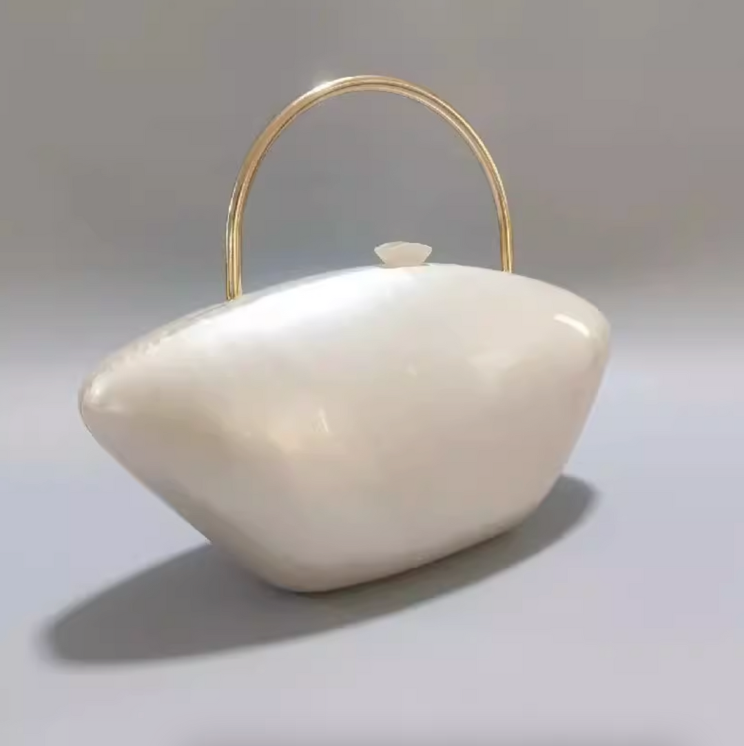 Hard Pearl Oval Bag