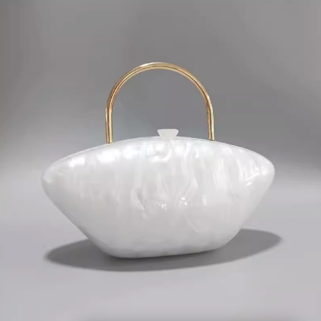 Hard Pearl Oval Bag