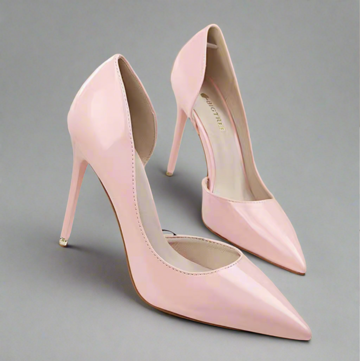 High-Heeled pointed Shoe with side opening
