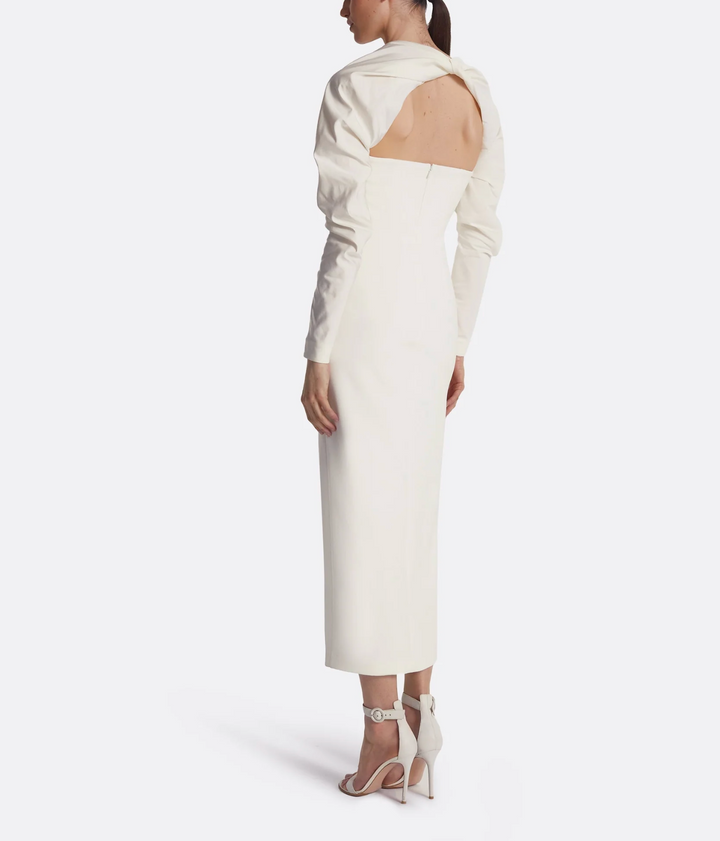 strapless column gown with bolero sleeves – PEARL