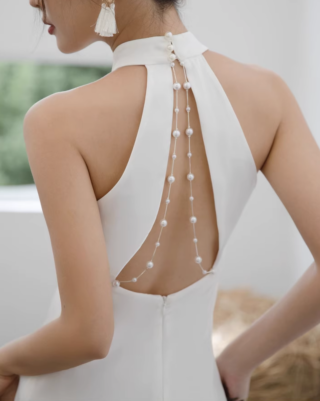 Plissiertes Oberteil mit ausgestellten Ärmeln und Maxirock-Set mit Taillengürtel – Rosiny 