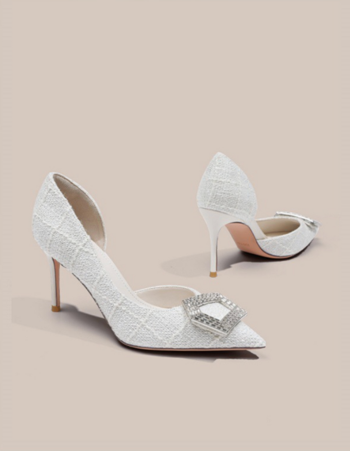 حذاء بكعب عالٍ بنقشة جلد النمر وكعب ستيليتو ذهبي – أريا