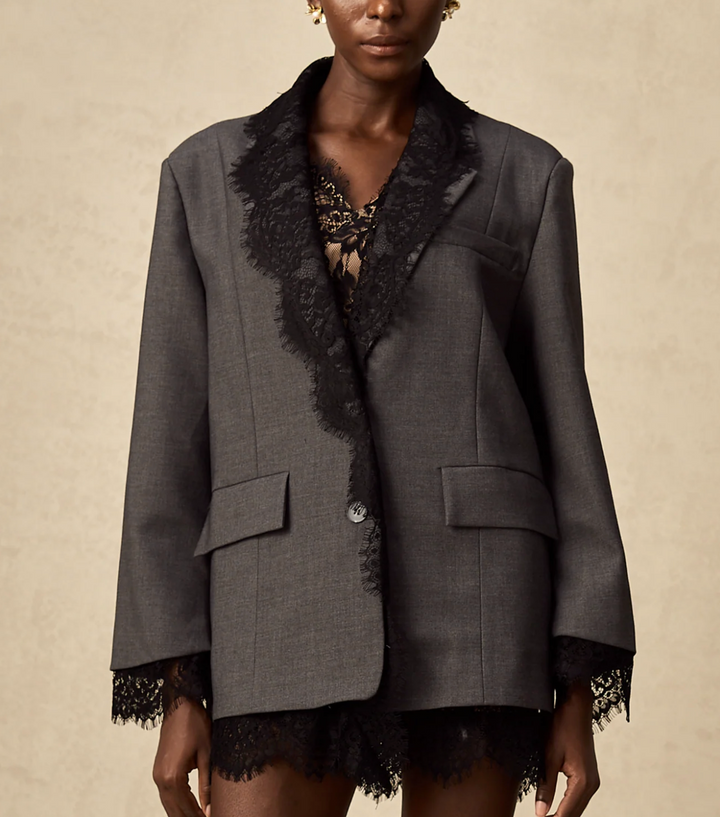 褶皱喇叭袖上衣和高腰裙套装，配腰带 – Rosiny 