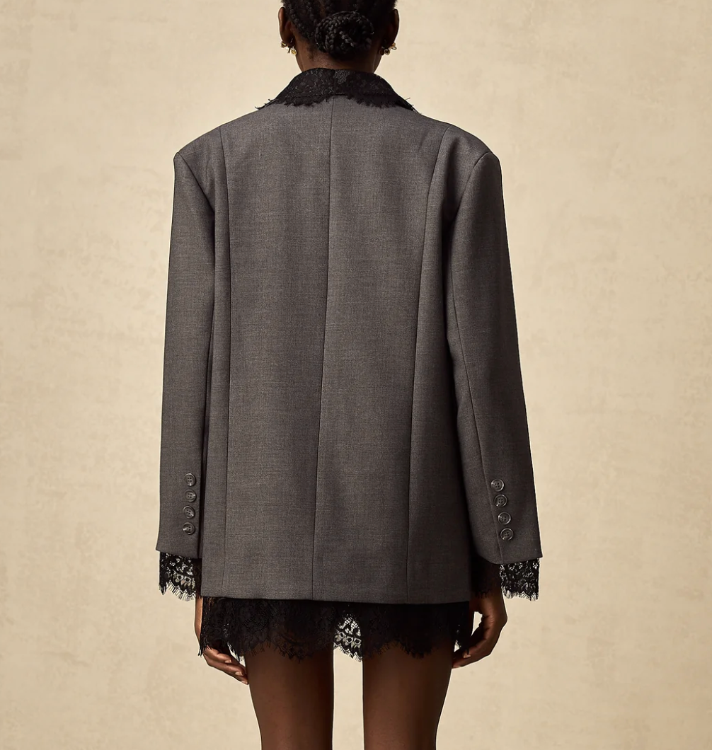 褶皱喇叭袖上衣和高腰裙套装，配腰带 – Rosiny 