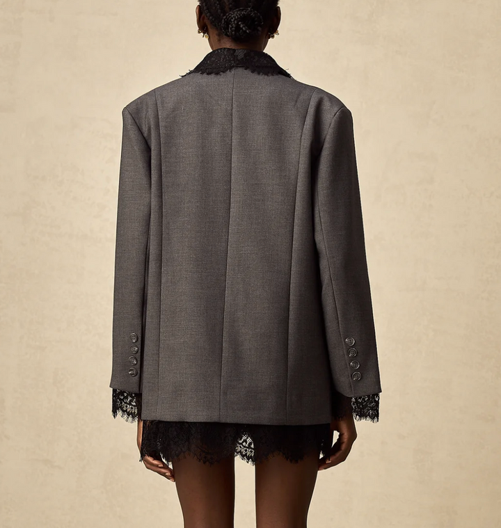 褶皱喇叭袖上衣和高腰裙套装，配腰带 – Rosiny 