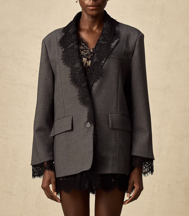 褶皱喇叭袖上衣和高腰裙套装，配腰带 – Rosiny 