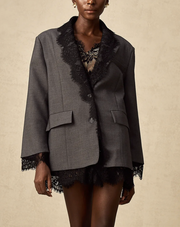 褶皱喇叭袖上衣和高腰裙套装，配腰带 – Rosiny 