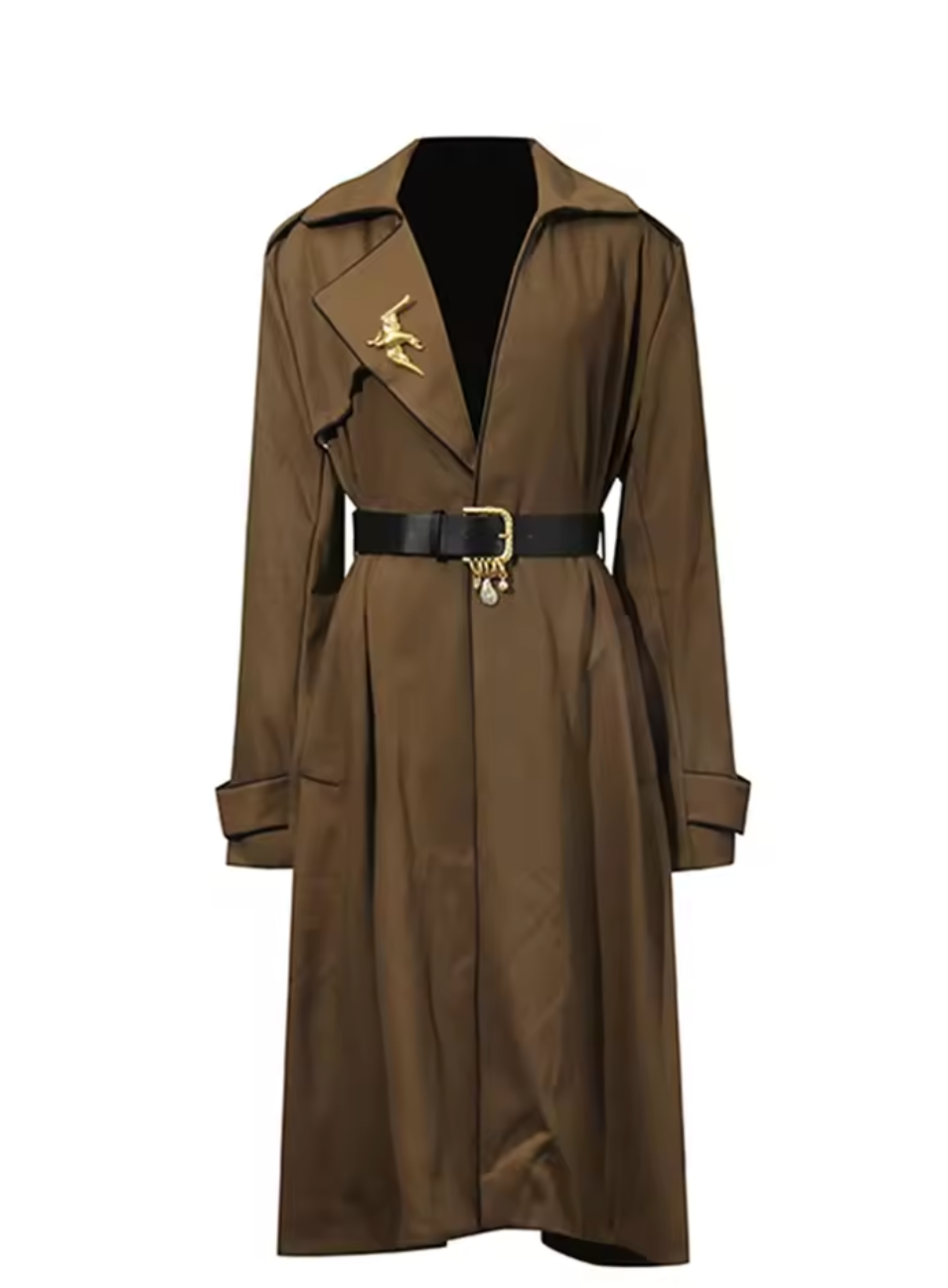 Geplooide top met uitlopende mouwen en maxi-rok set met tailleband – Rosiny 